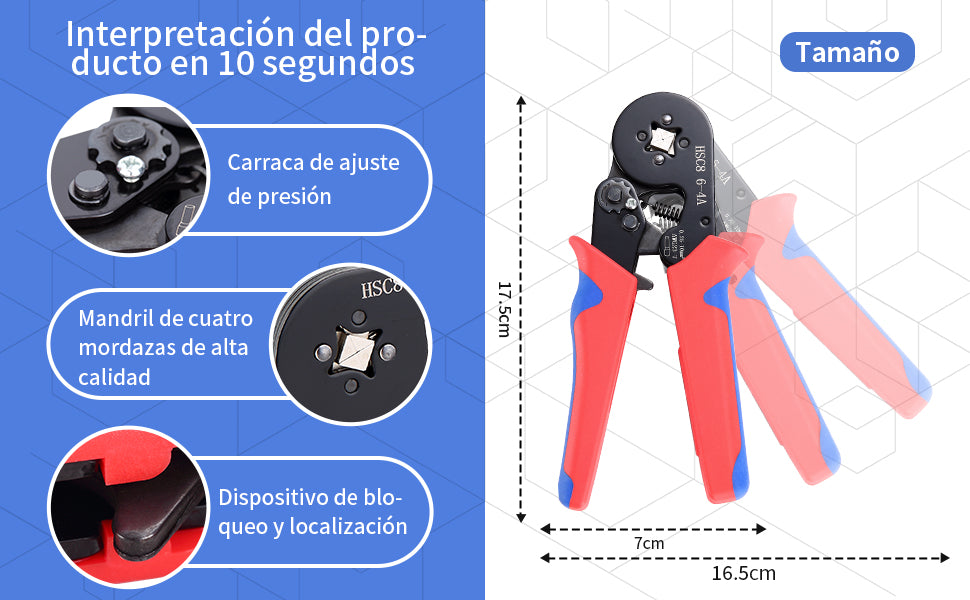 ALICATE CRIMPADORA PINZAS HERRAMIENTAS